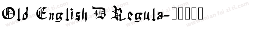 Old English D Regula字体转换